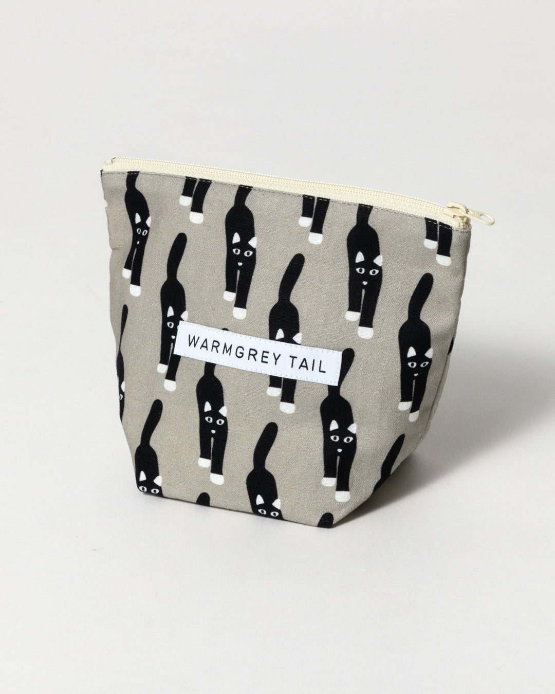 キャットカミングスタンディングポーチ - グレー (3サイズ)