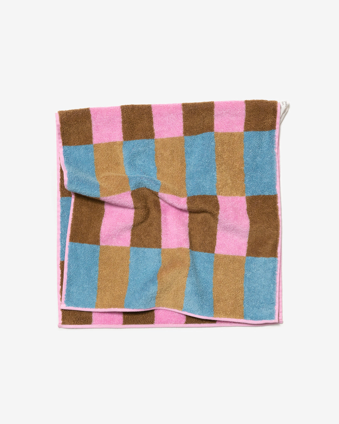 チェックフェイスタオル - ベリーチョコ