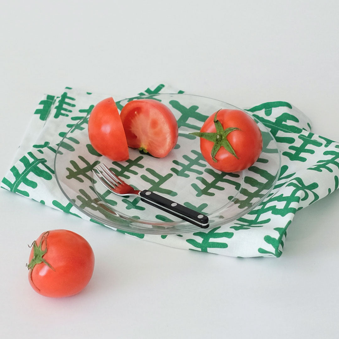 TREE &amp; TREE キッチンクロス - グリーン