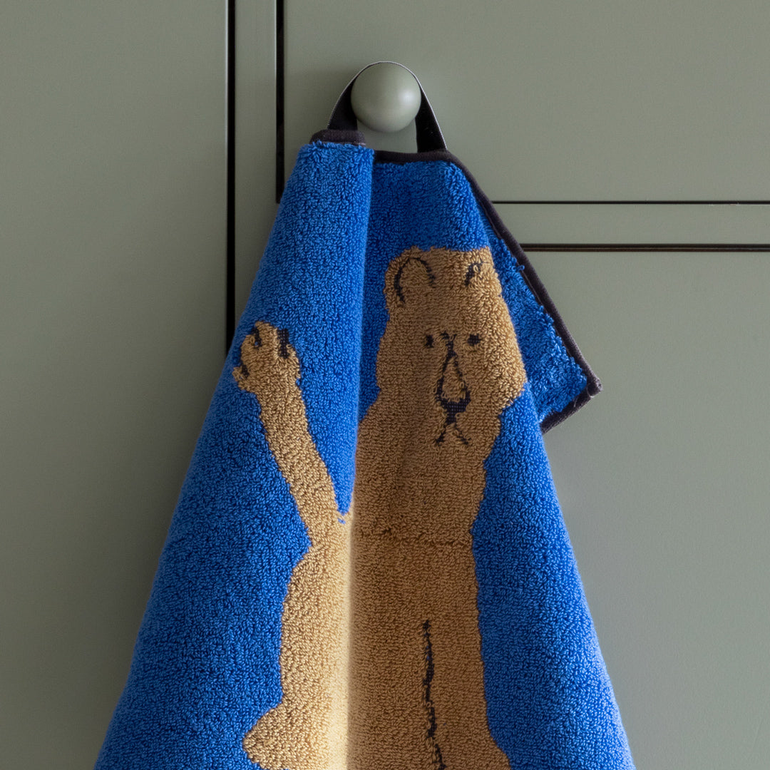 ライオネスハンドタオル - ブルー