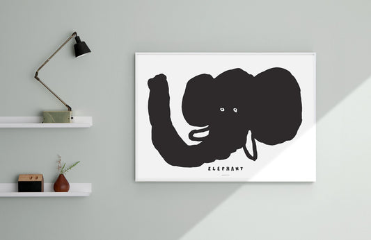 大きな顔の象のポスター [風景]