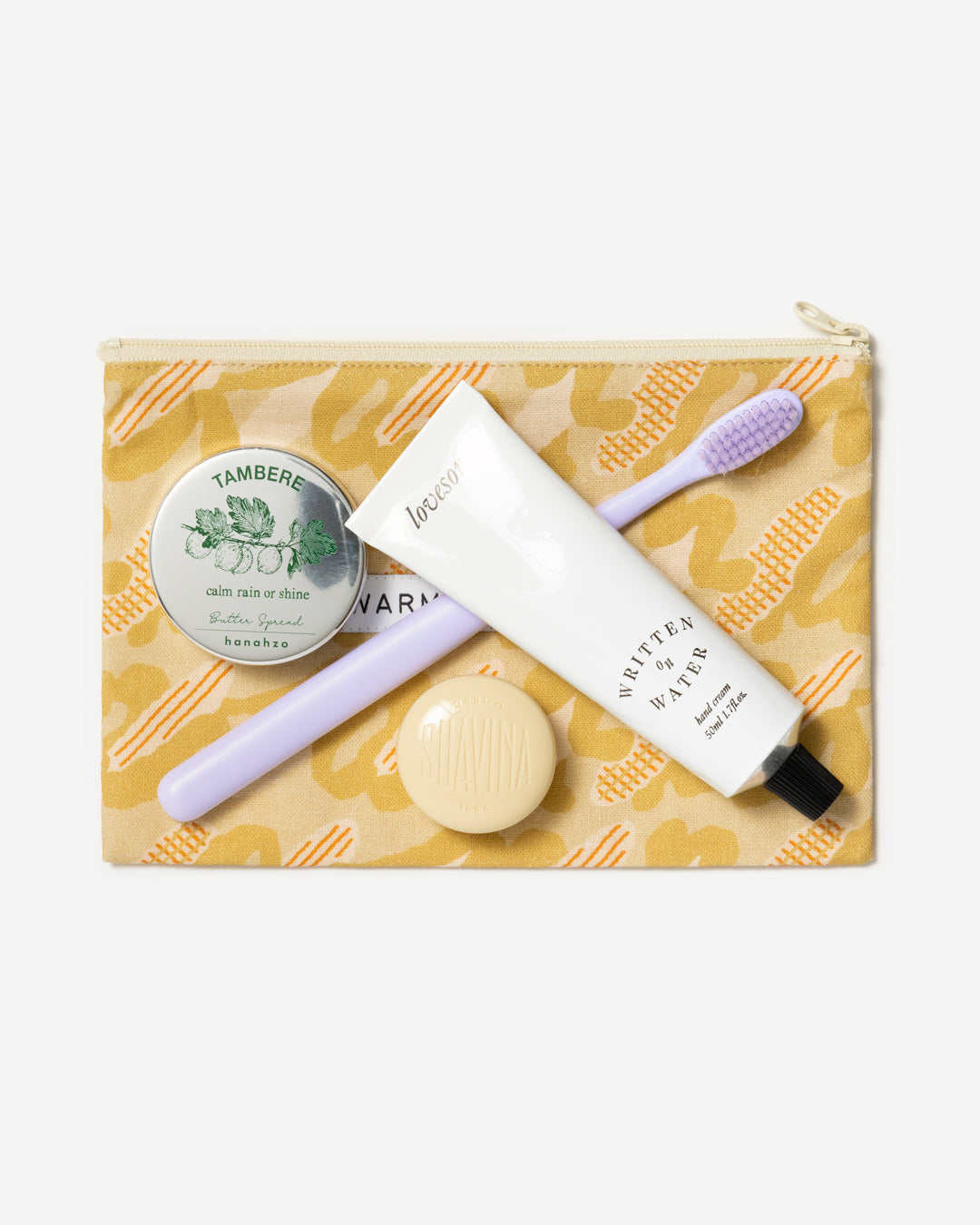 コーンフィールド フラットポーチ - ベージュ (2サイズ)