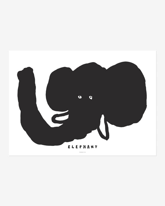 大きな顔の象のポスター [風景]