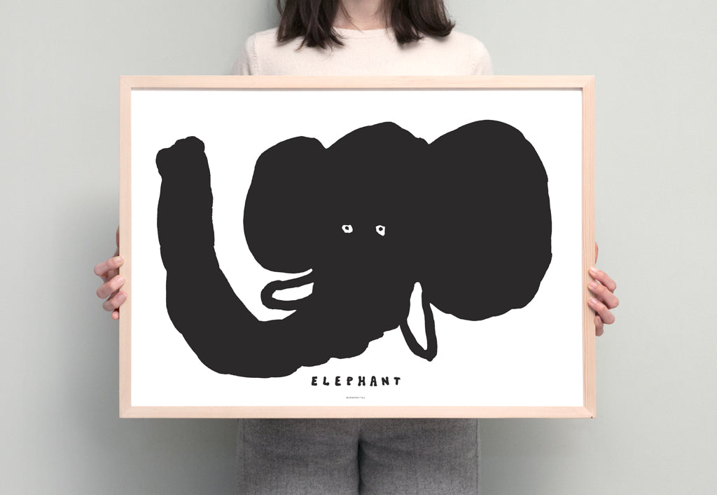 大きな顔の象のポスター [風景]