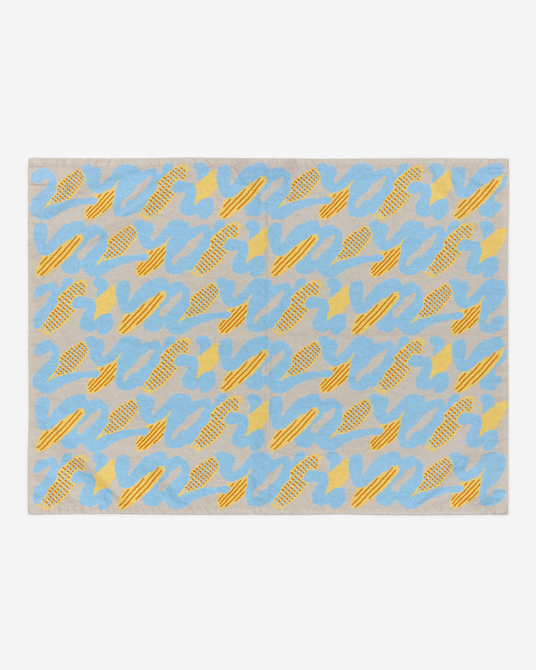 コーンフィールドキッチンクロス - イエロー＆グレー