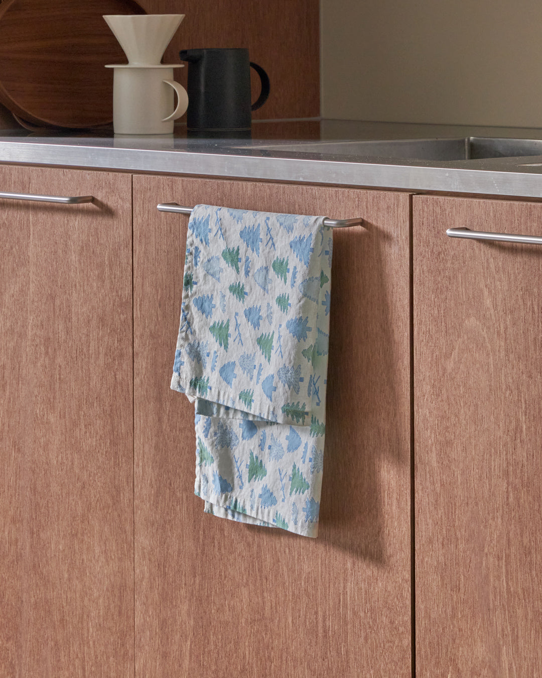 ノースランド キッチンクロス - ブルー＆グリーン