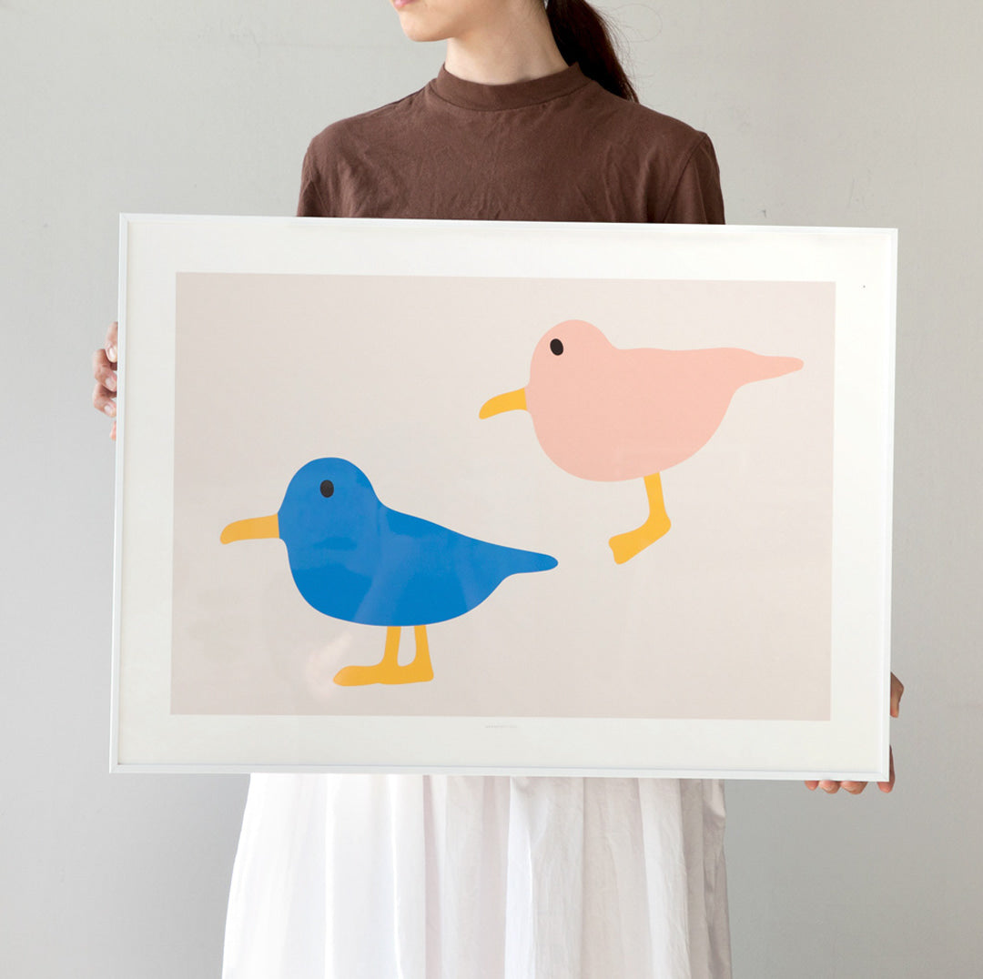 テイクオフ - ベージュポスター