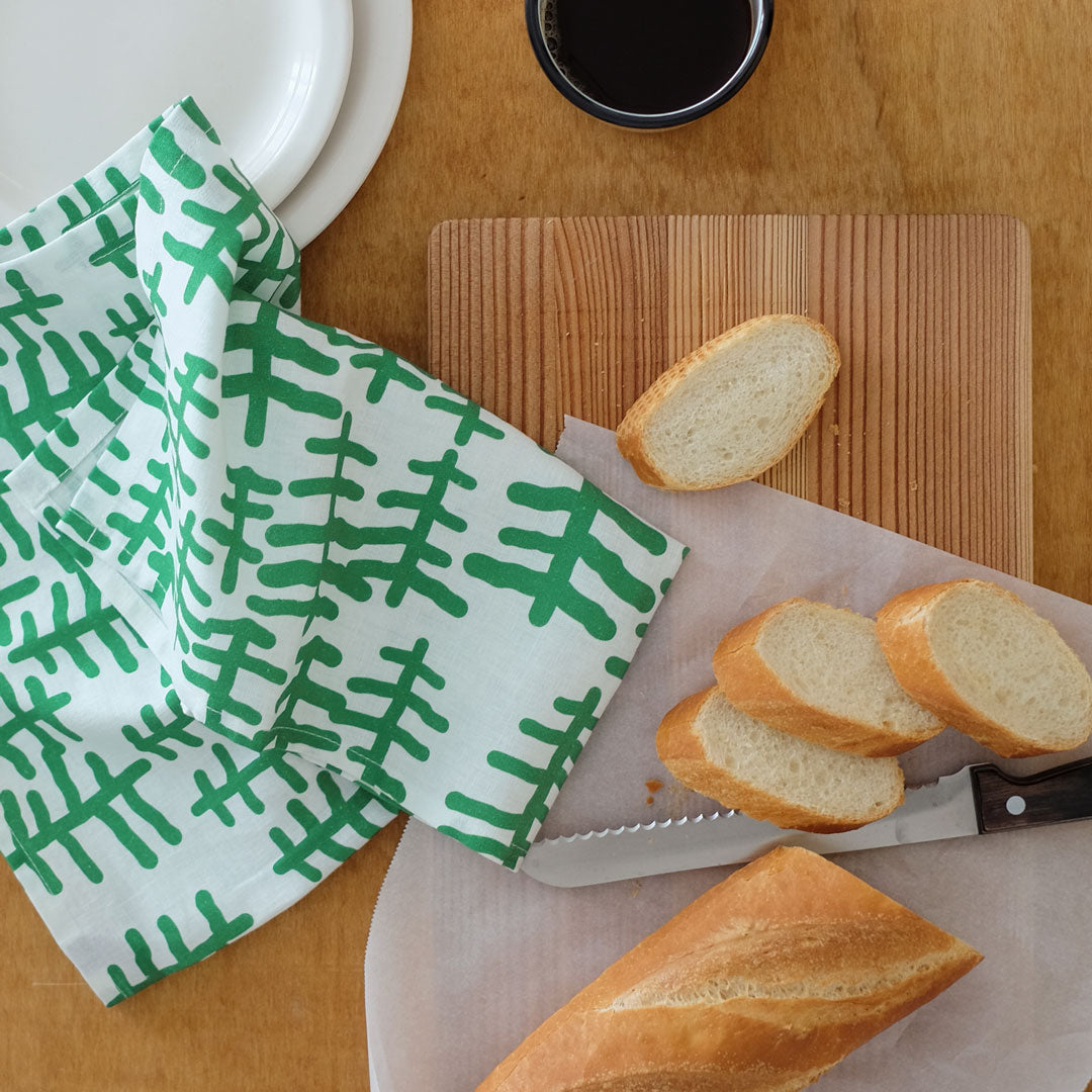 TREE &amp; TREE キッチンクロス - グリーン