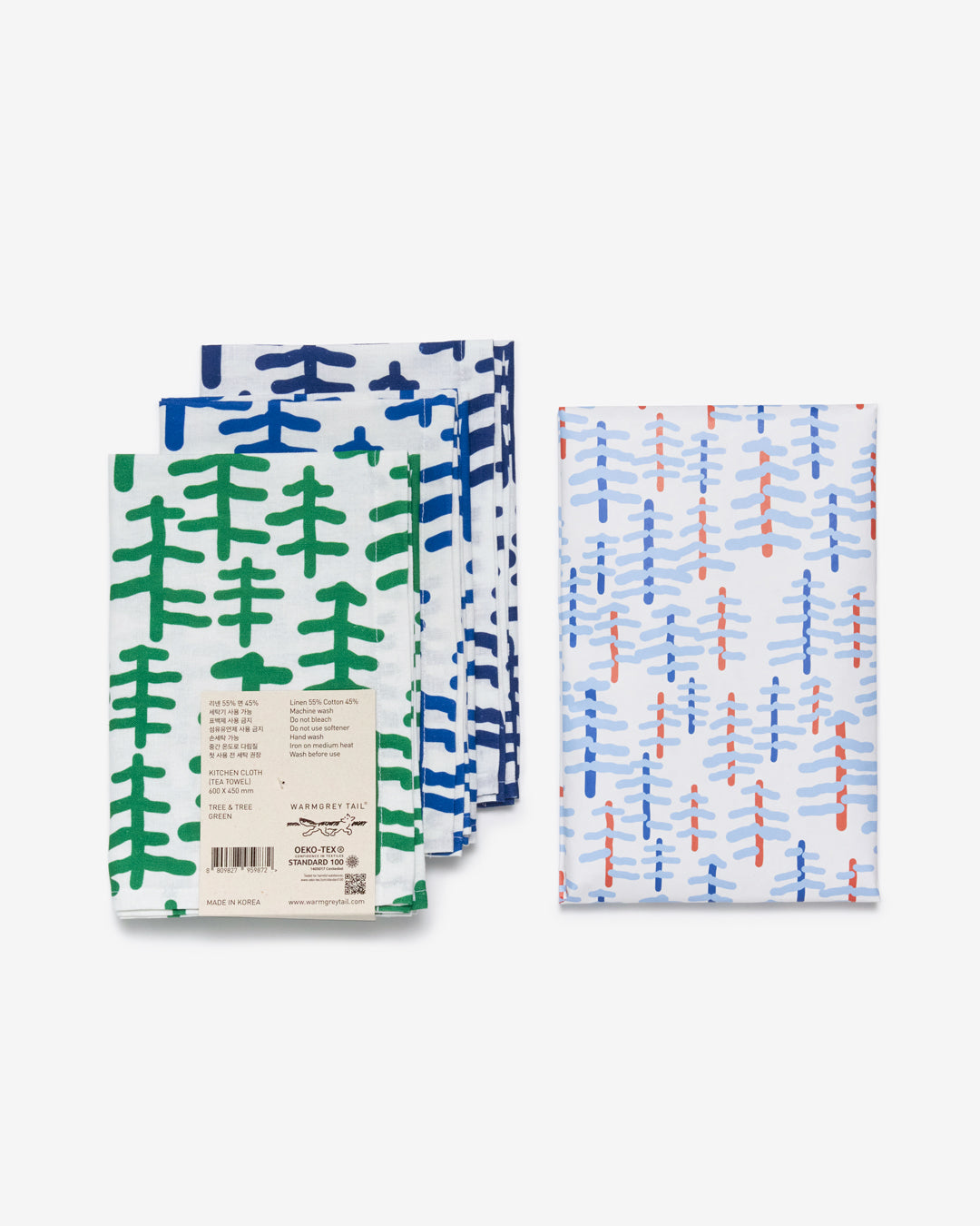 TREE &amp; TREE キッチンクロス - ネイビー