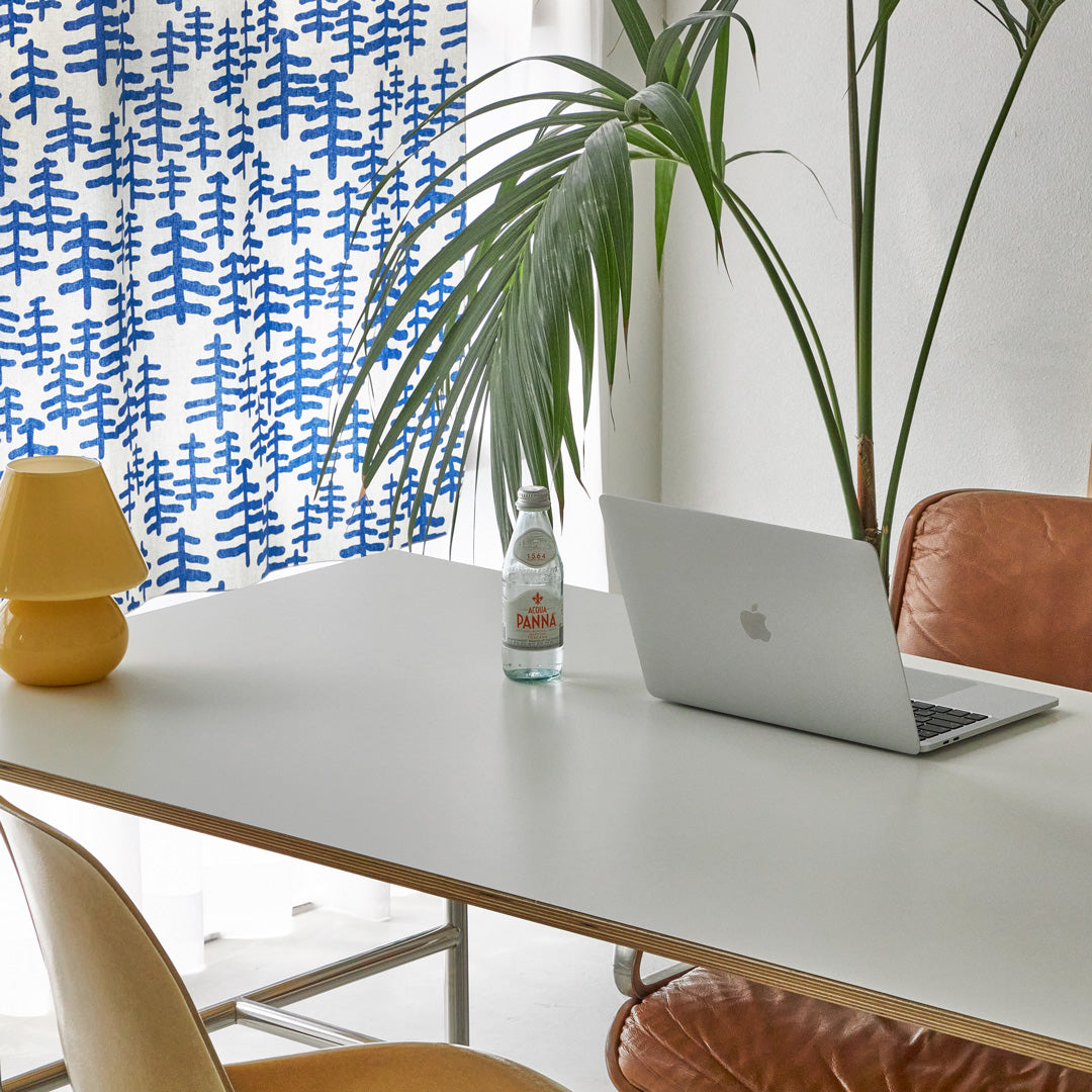 ツリー＆ツリー ドアカーテン - ブルー