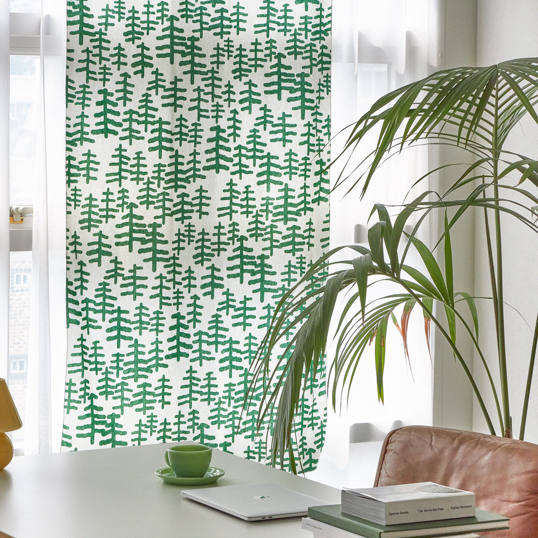 ツリー＆ツリー ドアカーテン - グリーン