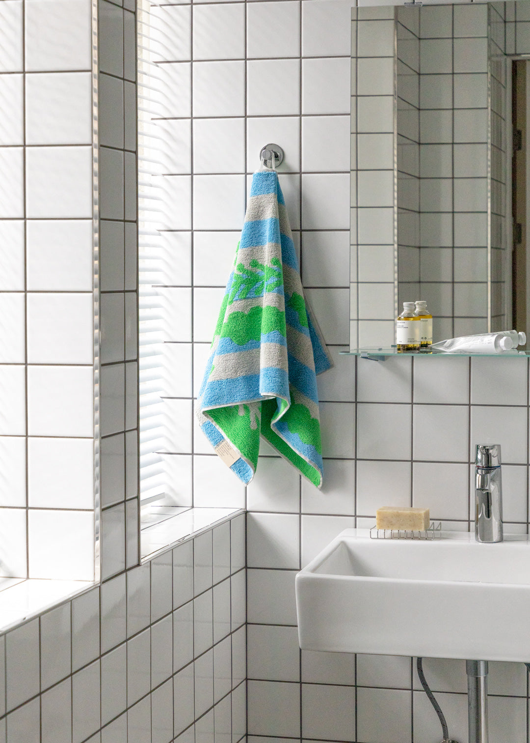 ツリーズ フェイスタオル - グリーン