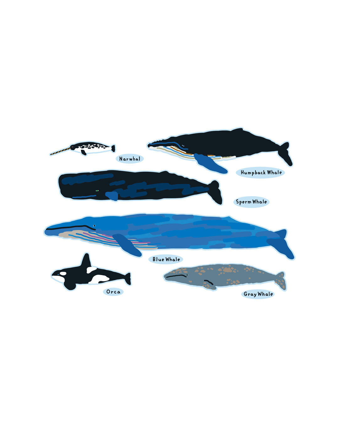 クジラのステッカー